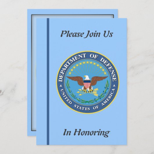 Department of Defence Retirement Kaart (Voorkant / Achterkant)