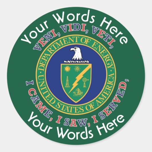 Department of Energy DOE VVV Custom Sticker (Voorkant)