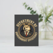 Department of Government Efficiency Dog Briefkaart (Staand voorkant)