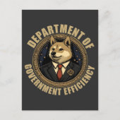 Department of Government Efficiency Dog Briefkaart (Voorkant)