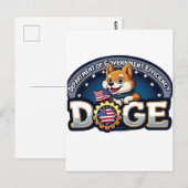 Department of Government Efficiency Dog Briefkaart (Voorkant / Achterkant)