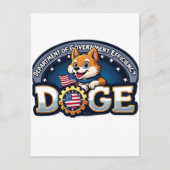 Department of Government Efficiency Dog Briefkaart (Voorkant)