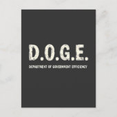 Department of Government Efficiency Dog Briefkaart (Voorkant)