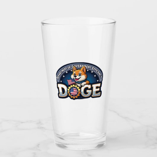 Department of Government Efficiency Dog Glas (Voorkant)