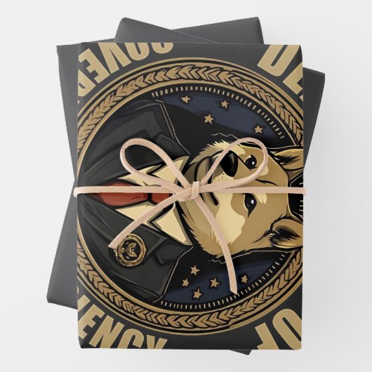 Department of Government Efficiency Dog Inpakpapier Vel (In situ)