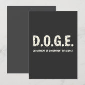 Department of Government Efficiency Dog Kaart (Voorkant / Achterkant)