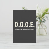Department of Government Efficiency Dog Kaart (Staand voorkant)