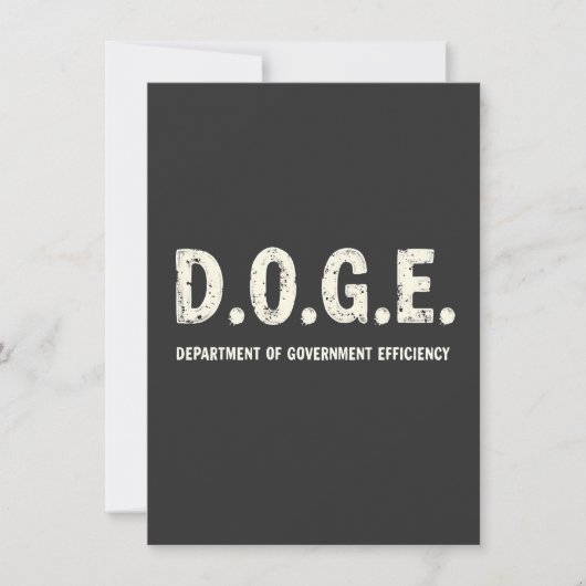 Department of Government Efficiency Dog Kaart (Voorkant)