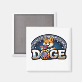 Department of Government Efficiency Dog Magneet (Voorkant / Achterkant)