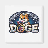 Department of Government Efficiency Dog Magneet (Voorkant)