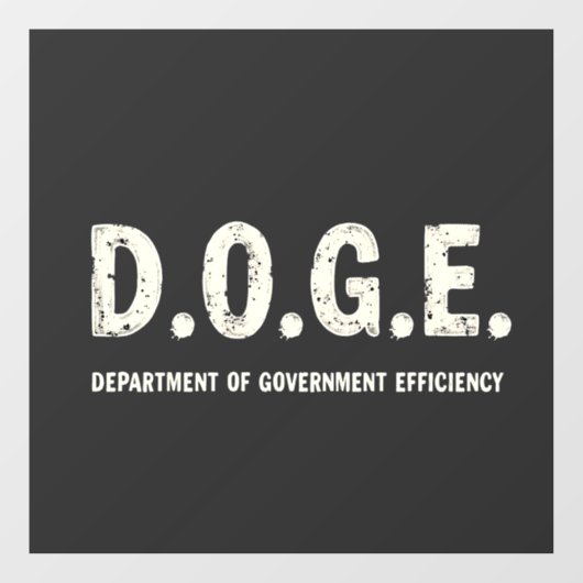 Department of Government Efficiency Dog Raamsticker (Vel)