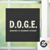 Department of Government Efficiency Dog Raamsticker (Huis)