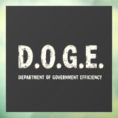 Department of Government Efficiency Dog Raamsticker (Vel 3)