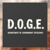 Department of Government Efficiency Dog Raamsticker (Vel 2)