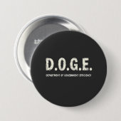 Department of Government Efficiency Dog Ronde Button 7,6 Cm (Voorkant /achterkant)