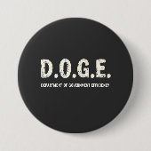 Department of Government Efficiency Dog Ronde Button 7,6 Cm (Voorkant)