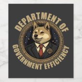 Department of Government Efficiency Dog Wijn Etiket (Enkel label)