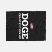 Department of Government Efficiency Doge Drain Fleece Deken (Voorkant (Horizontaal))