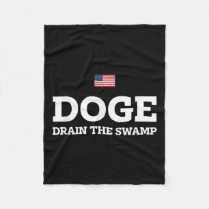 Department of Government Efficiency Doge Drain Fleece Deken