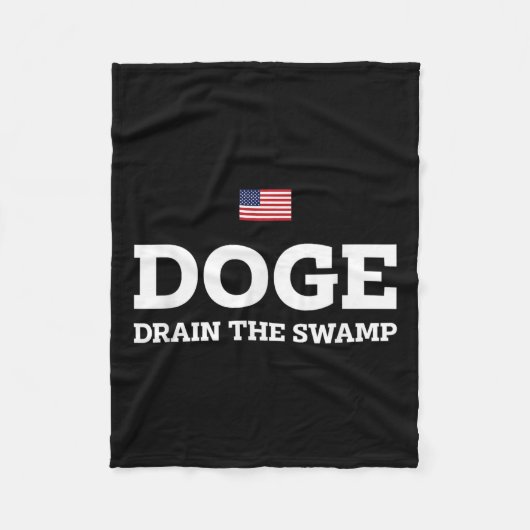 Department of Government Efficiency Doge Drain Fleece Deken (Voorkant)