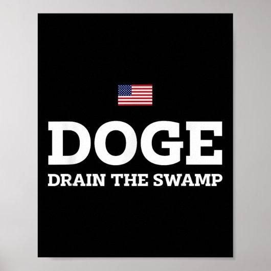Department of Government Efficiency Doge Drain Poster (Voorkant)