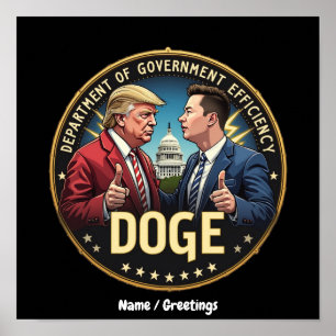 Department of Government Efficiency TrumpElon Forc Poster
