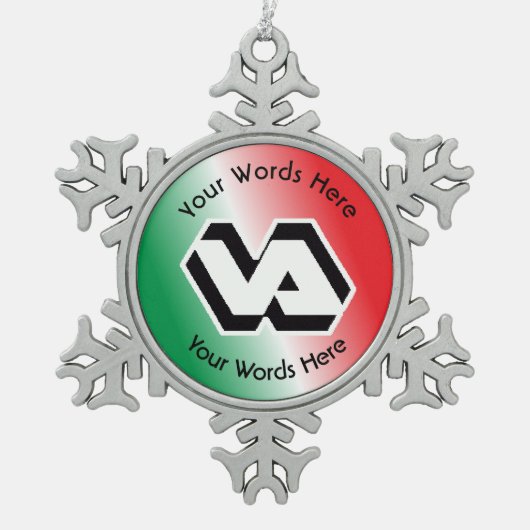 Department of Veterans Affairs VA Logo Tin Sneeuwvlok Ornament (Voorkant)