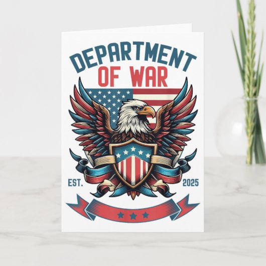 Department Of War Established 2025 Dow  Kaart (Voorkant)