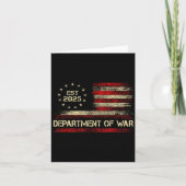 Department Of War Established 2025 Re-established  Kaart (Voorkant)
