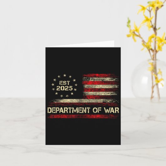 Department Of War Established 2025 Re-established  Kaart (Gele Bloem)