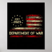 Department Of War Established 2025 Re-established Poster (Voorkant)