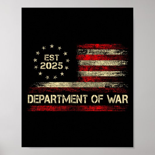 Department Of War Established 2025 Re-established  Poster (Voorkant)