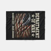 Department Of War Usa Camouflage Flag Department O Fleece Deken (Voorkant (Horizontaal))