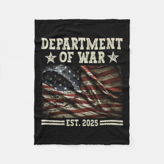 Department Of War Usa Camouflage Flag Department O Fleece Deken (Voorkant)