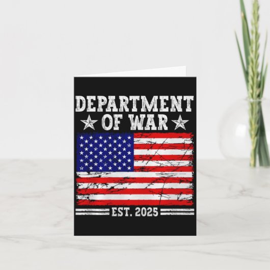 Department Of War Usa Camouflage Flag Department O Kaart (Voorkant)