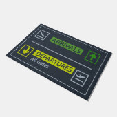 Departure Arrival doormat, Aviation gift Deurmat (Schuin)
