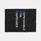 Dependable Atm Dispenser Father Money Giver Father Fleece Deken (Voorkant (Horizontaal))