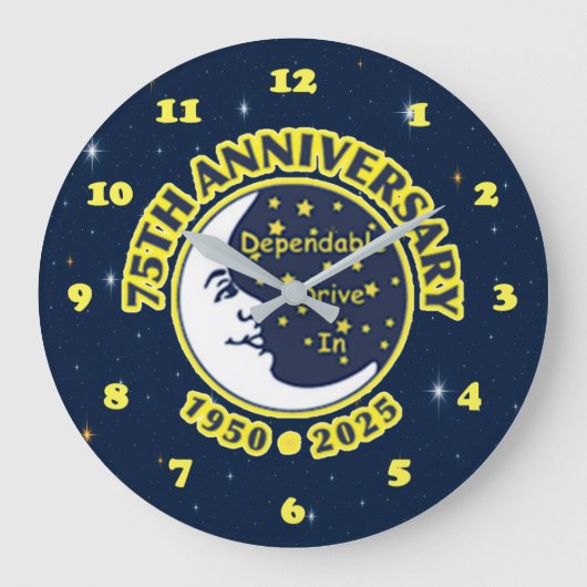 Dependable Drive In 75th Anniversary Clock Grote Klok (Voorkant)