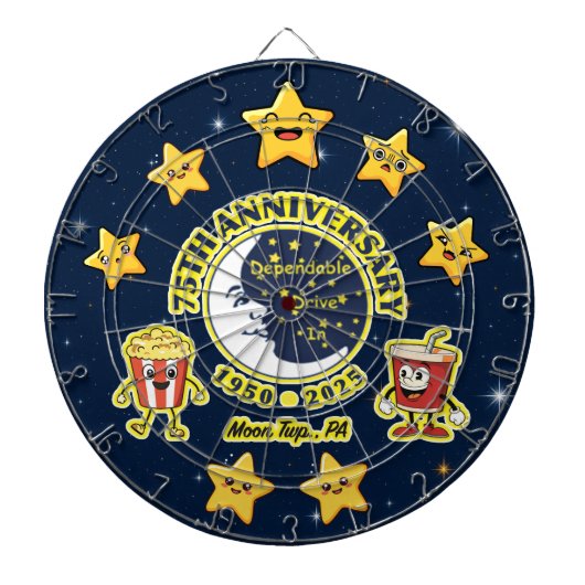 Dependable Drive In 75th Anniversary Dartboard Dartbord (Voorkant)