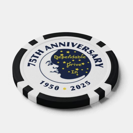 Dependable Drive In 75th Anniversary Poker Chips (Enkel)