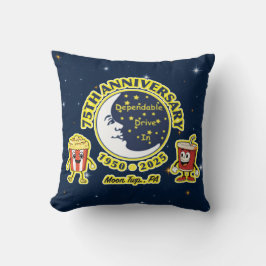 Dependable Drive In 75th Anniversary Throw Pillow Kussen