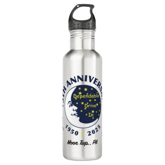 Dependable Drive In 75th Anniversary Water Bottle Waterfles (Voorkant)