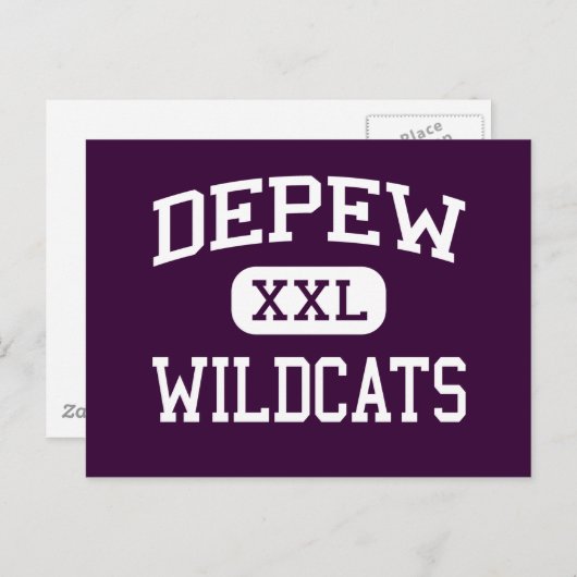 Depew - Wildcats - High School - Depew New York Briefkaart (Voorkant / Achterkant)