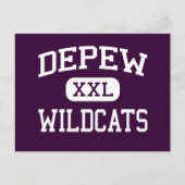 Depew - Wildcats - High School - Depew New York Briefkaart (Voorkant)