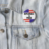 DEPLORABLE AND PROUT RONDE BUTTON 5,7 CM (In situ)