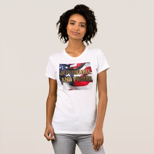 DEPLORABLE AND PROUT T-SHIRT (Voorkant volledig)