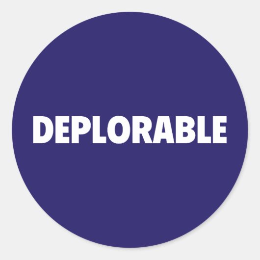 Deplorable Trump Supporter Pinback Sticker (Voorkant)