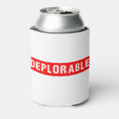 DEPLORABLE Wit op Rood Blikjeskoeler (Blikje Achterkant)