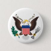 Deploribus Unum! Knoop Ronde Button 5,7 Cm (Voorkant)