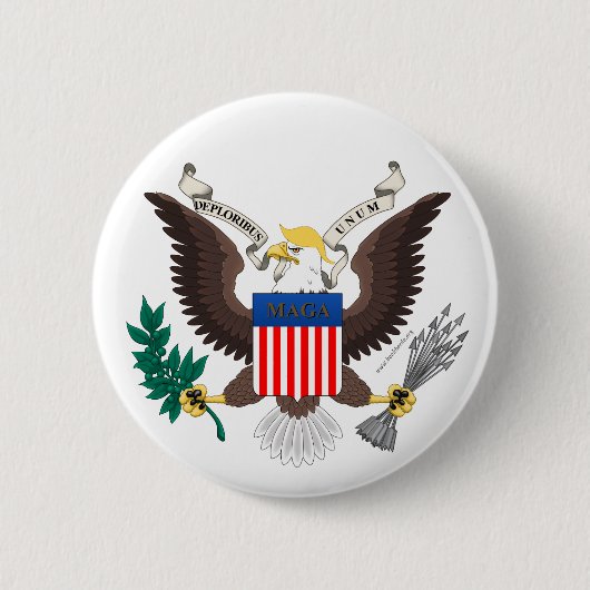 Deploribus Unum! Knoop Ronde Button 5,7 Cm (Voorkant)